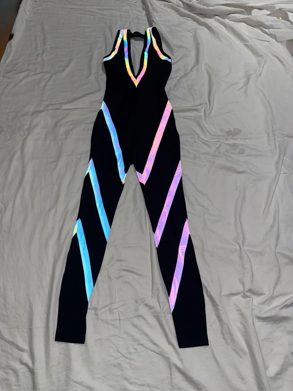 Dolls Kill Club Exx Strobelight Seduction Reflective Catsuit